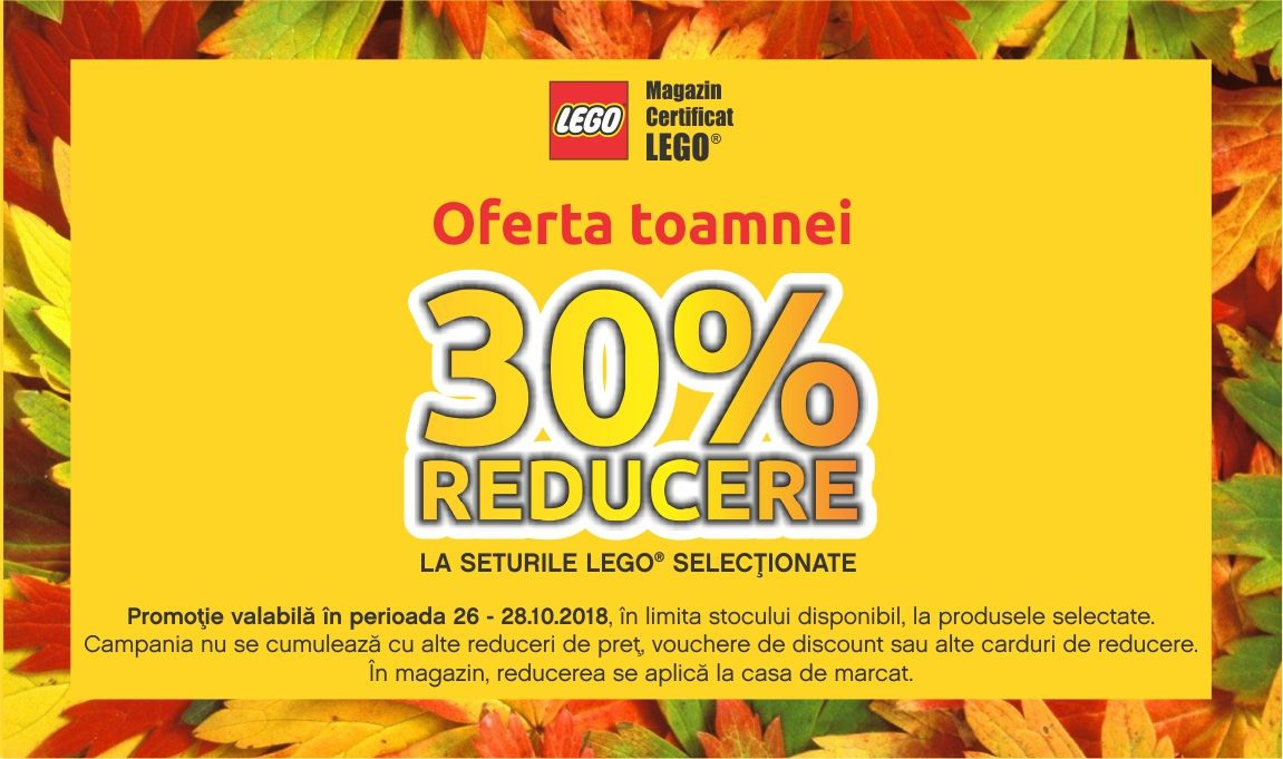 30% reducere la o selectie de seturi LEGO®