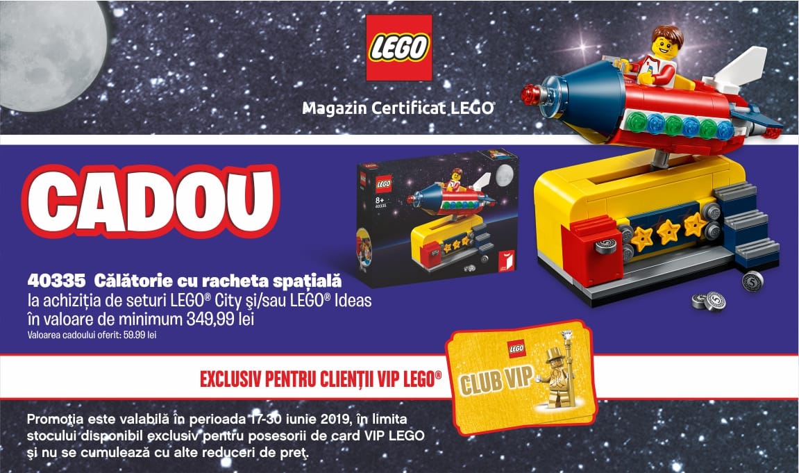 Cadou pentru clientii VIP: LEGO® 40335 – Calatorie cu racheta spatiala