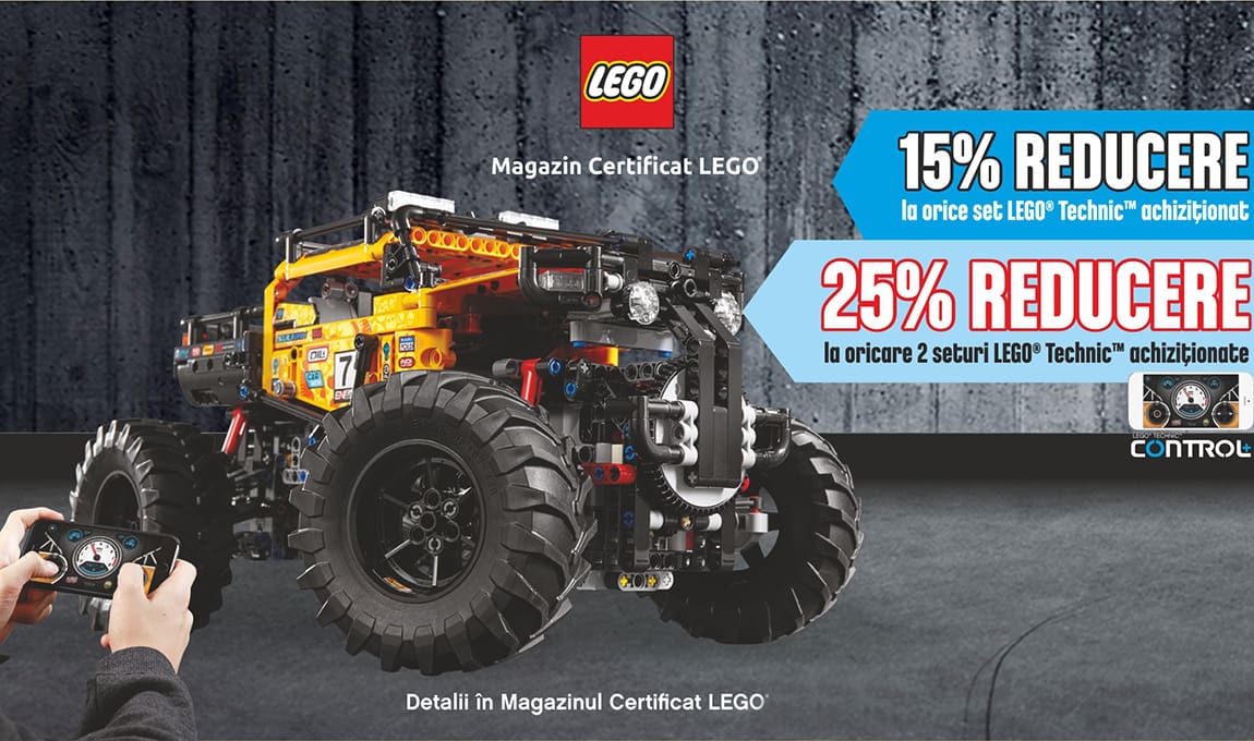 25% reducere la oricare 2 seturi LEGO® Technic