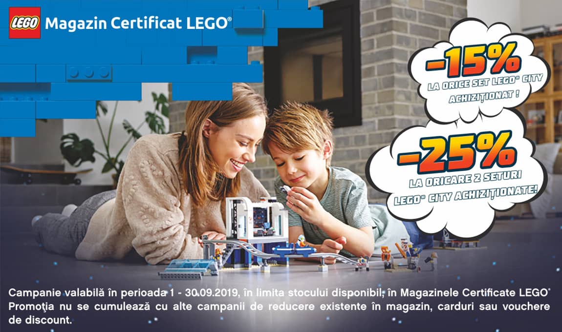 25% reducere la oricare 2 seturi LEGO® City