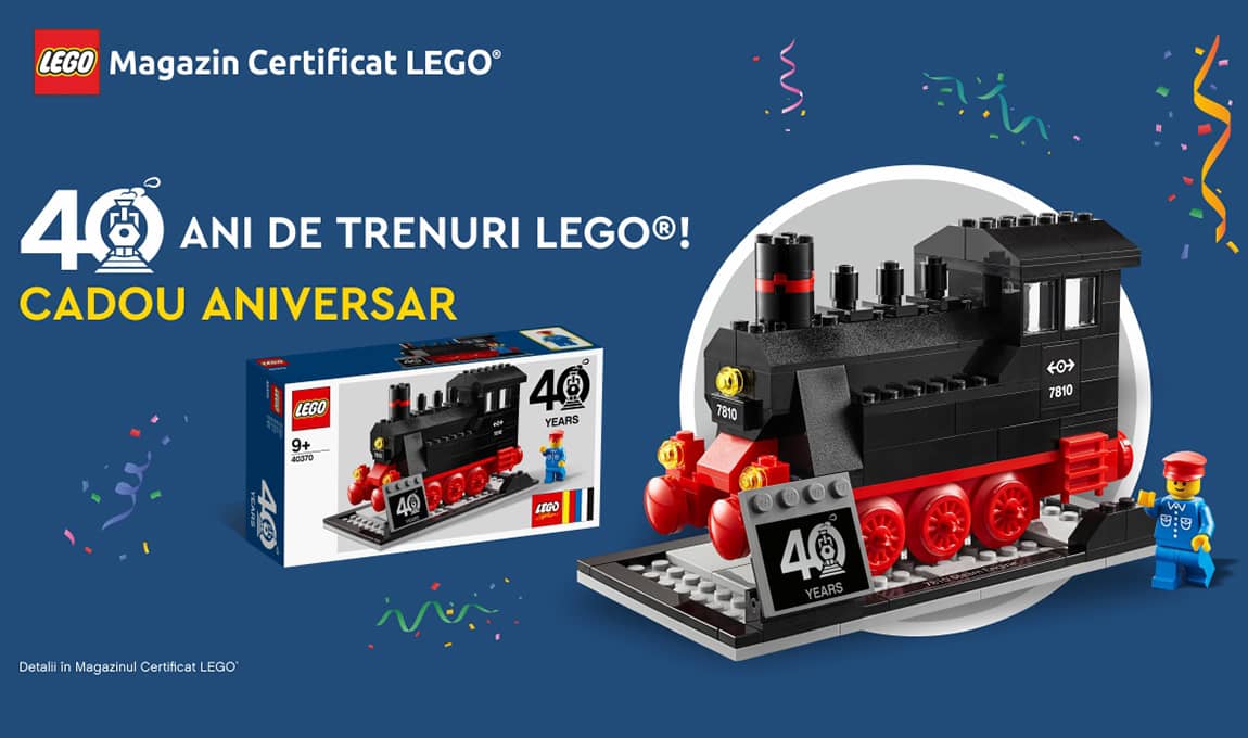 Cadou pentru clientii VIP: LEGO® 40370 – Locomotiva cu aburi