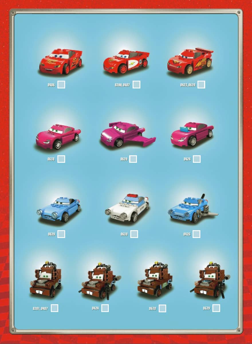 Seturile ce contin personajele LEGO Cars